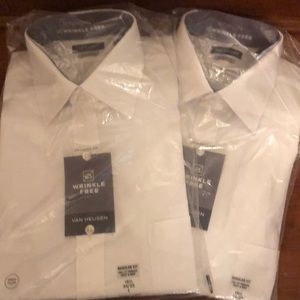 LOT of 2.   NEW Van Heusen men’s dress shirts 16-1/2 34/35 L